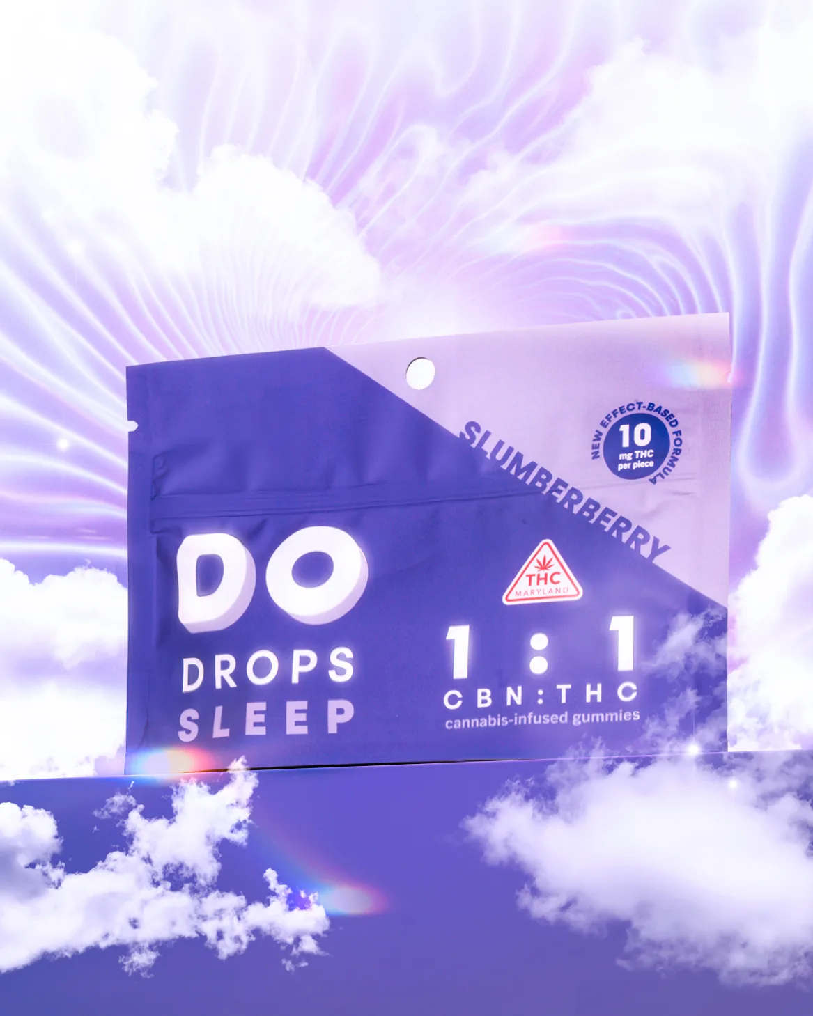 DO Drops Sleep pouch, Slumberberry, in its own sleep colour world.