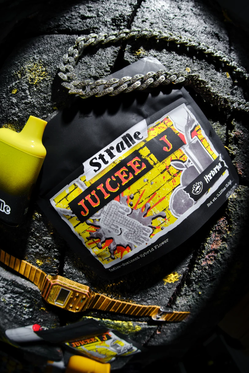 Strane Juicee J packaging and lifestyle photography
